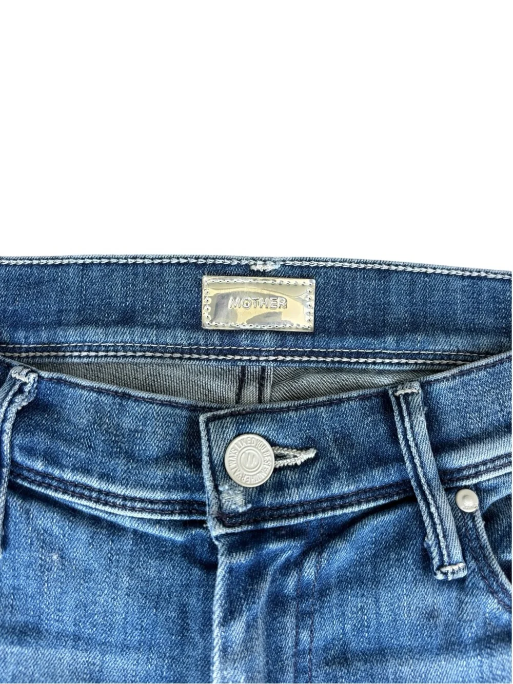 Mother The Weekender Fray Graffiti Girl Mid Rise Flare Jeans 28 Cowgirl Western